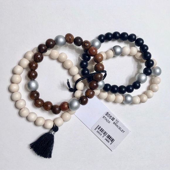 NWT Talley Handmade set of 4 stackable bracelets - Picture 3 of 4